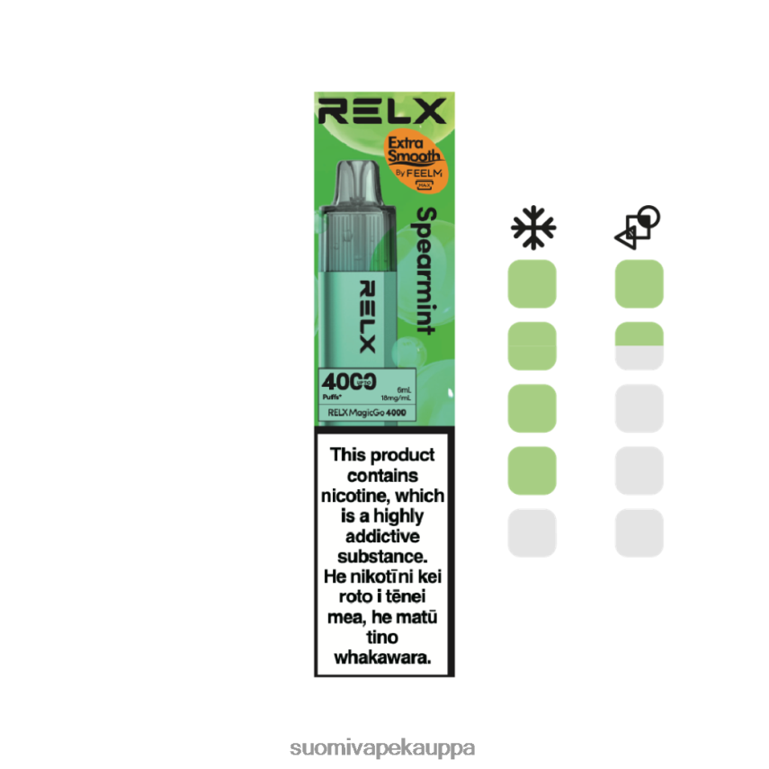 Vape Netistä - RELX MagicGo 4000 kertakäyttöinen vape viherminttu T062N23