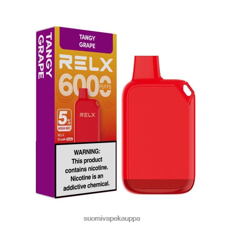Vape Netistä - RELX Crush Pocket 6000 5% korkea nic kirpeä rypäle T062N227