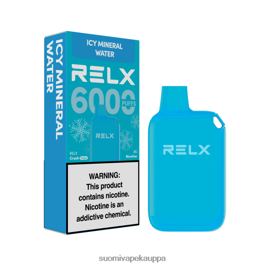 Vape Netistä - RELX Crush Pocket 6000 jäätä jäistä kivennäisvettä T062N223