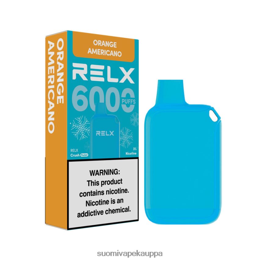 Vape Netistä - RELX Crush Pocket 6000 jäätä oranssi americano T062N215