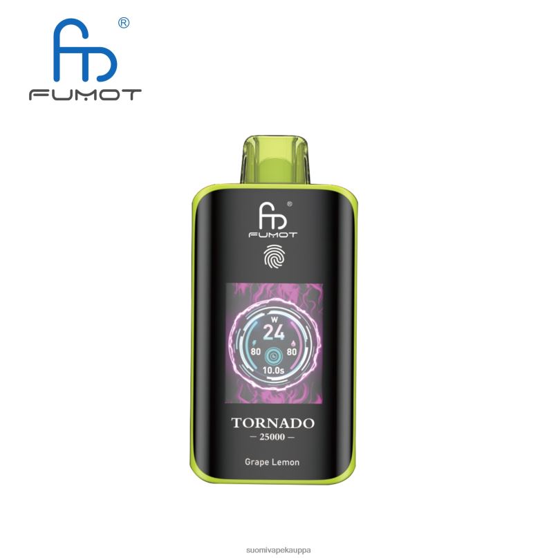 Vape Nesteet - rypäleen sitruuna Fumot Tornado 25000 kertakäyttöistä höyryä 0F8FV6