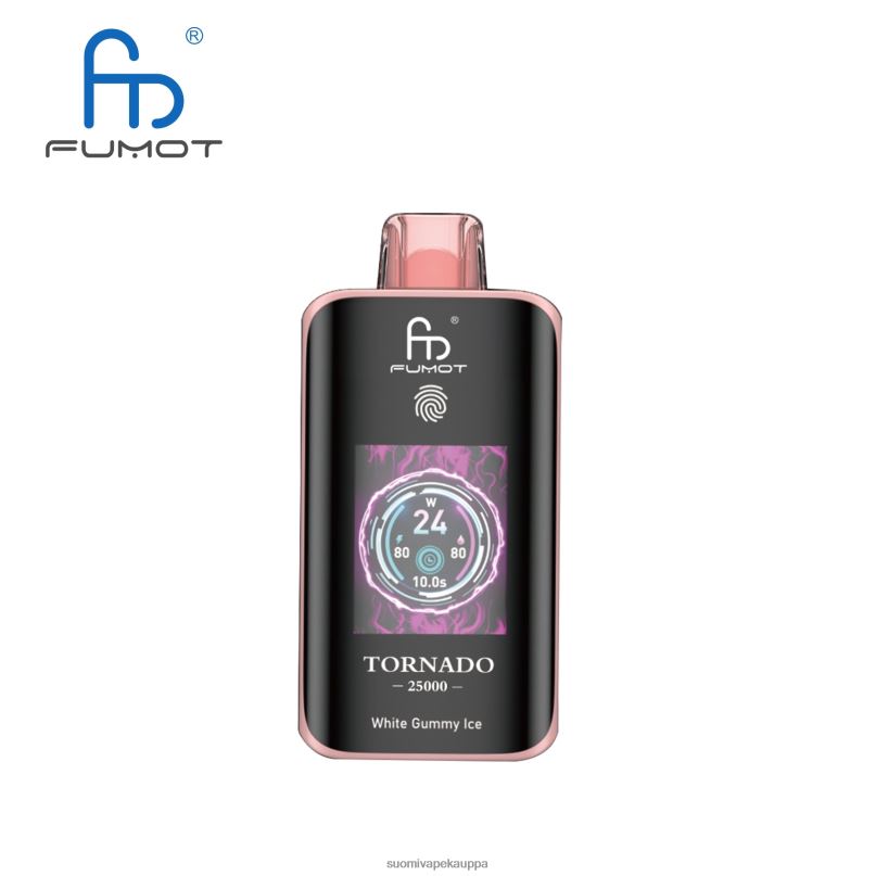 Vape Nesteet - valkoinen kuminen jää Fumot Tornado 25000 kertakäyttöistä höyryä 0F8FV14