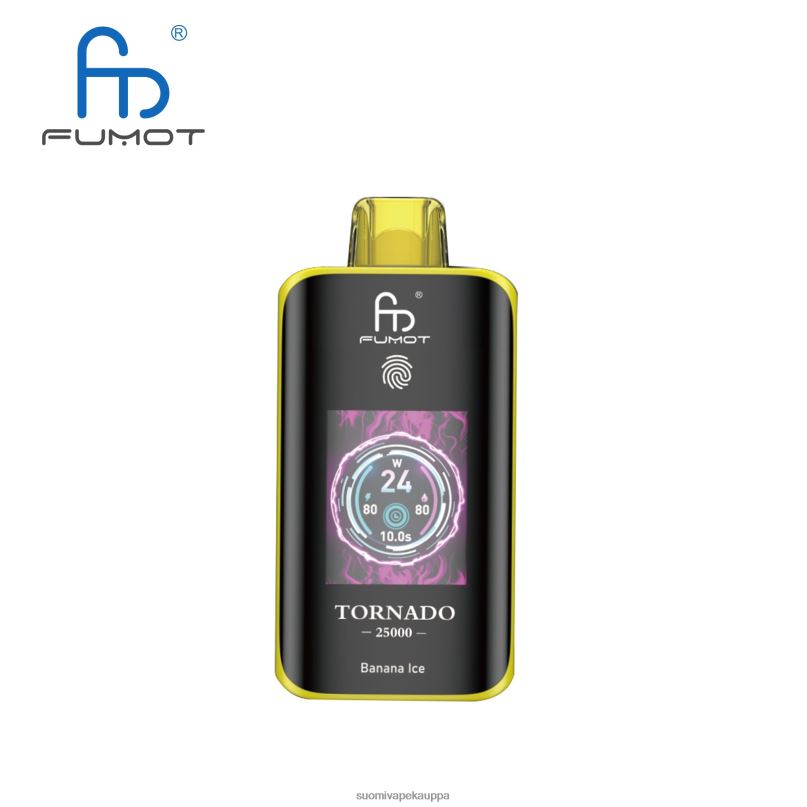 Vape Suomi - banaani jää Fumot Tornado 25000 kertakäyttöistä höyryä 0F8FV1