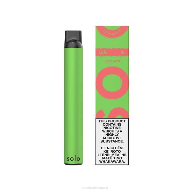 Vape Suomi - Solo kertakäyttöinen vape X4V45 hapan omena