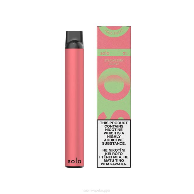 Vape Suomi - Solo kertakäyttöinen vape paradise -kokoelma X4V421 mansikka guava