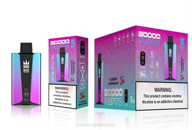 Vape Kauppa - Bang Box 30 000 puhalluksen älynäyttö TZ4V80 mustikka pomgerante