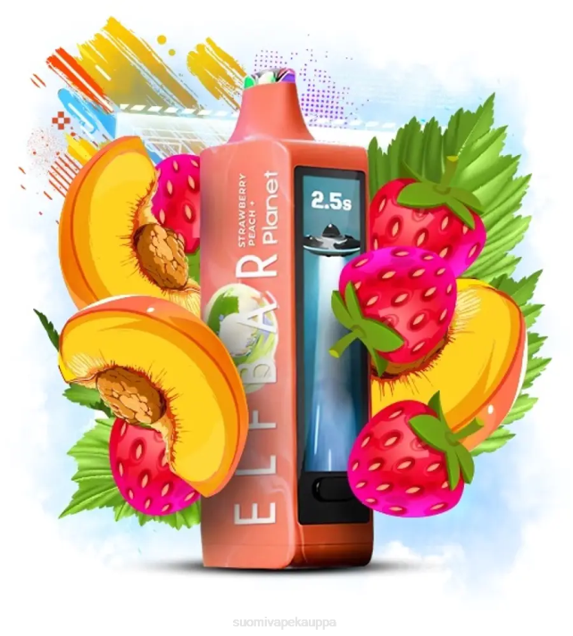 Vape Kauppa - Elf Bar Planet 25 000 mansikka persikka 424028