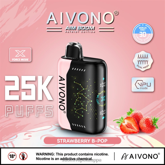 Vape Kauppa - mansikka b-pop Aivono AIM BOOM 25 000 0B8L352