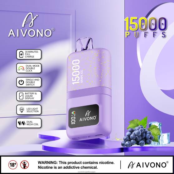 Vape Kauppa - rypäleen jäätä Aivono AIM magic 15 000 0B8L60