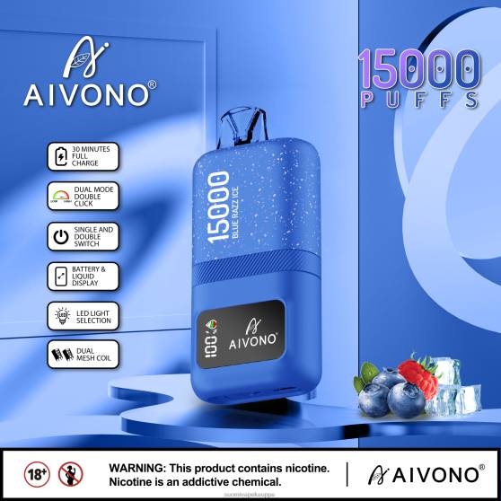 Vape Kauppa - sininen razz-jää Aivono AIM magic 15 000 0B8L64