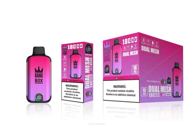 Vape Nesteet - Bang Box 18 000 suihketta TZ4V98 hapan vadelmajää