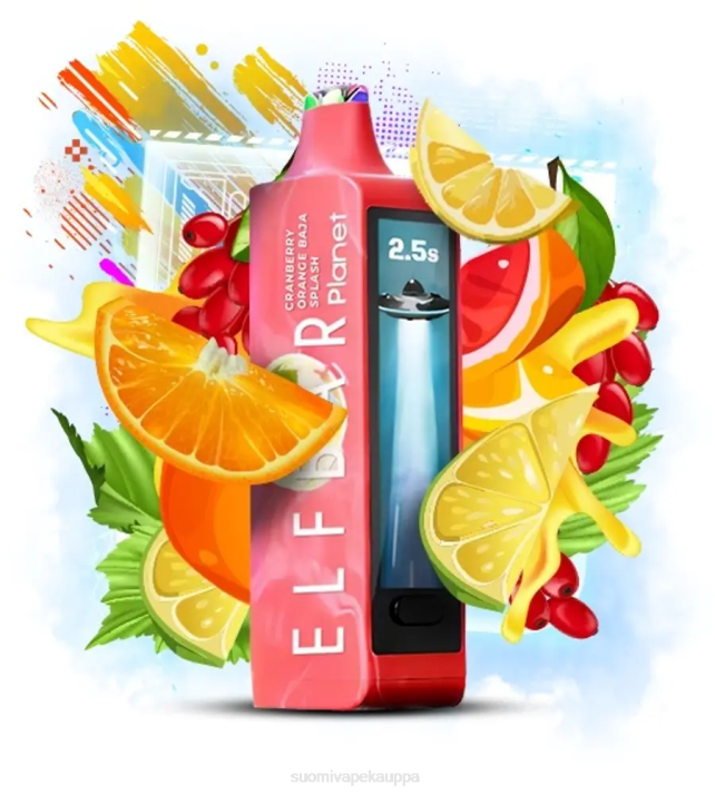 Vape Nesteet - Elf Bar Planet 25 000 karpalo appelsiini baja splash 424030