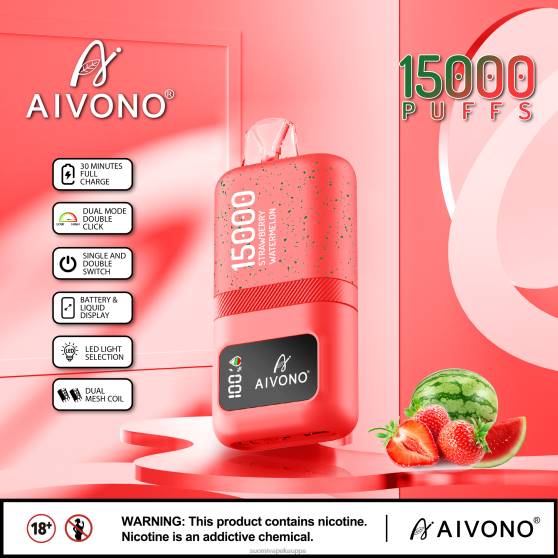 Vape Nesteet - mansikka vesimeloni Aivono AIM magic 15 000 0B8L58