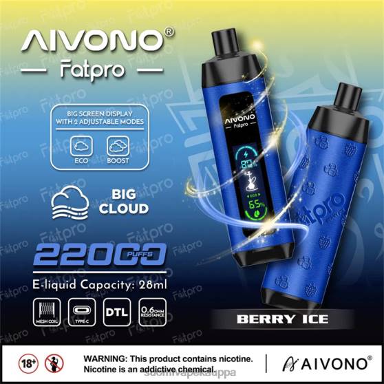 Vape Nesteet - marjajää Aivono Fatpro 22000 0B8L10