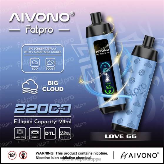 Vape Nesteet - rakkaus 66 Aivono Fatpro 22000 0B8L6