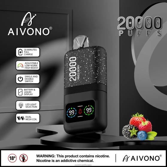 Vape Nesteet - sekoitettu marja Aivono AIM magic 20 000 0B8L78