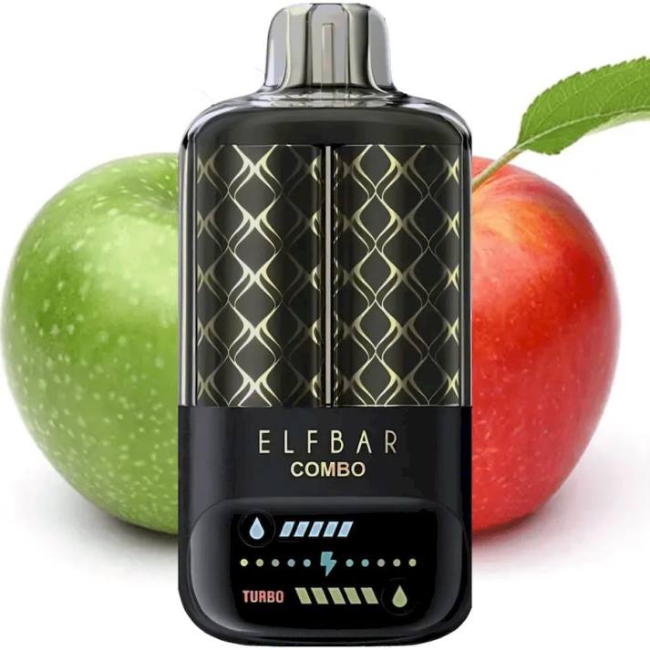 Vape Netistä - Elf Bar Combo 25 000 vihreä omena ja tuplaomena-shisha 42403