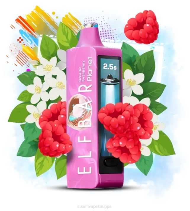 Vape Netistä - Elf Bar Planet 25 000 jasmiini vadelma 424019