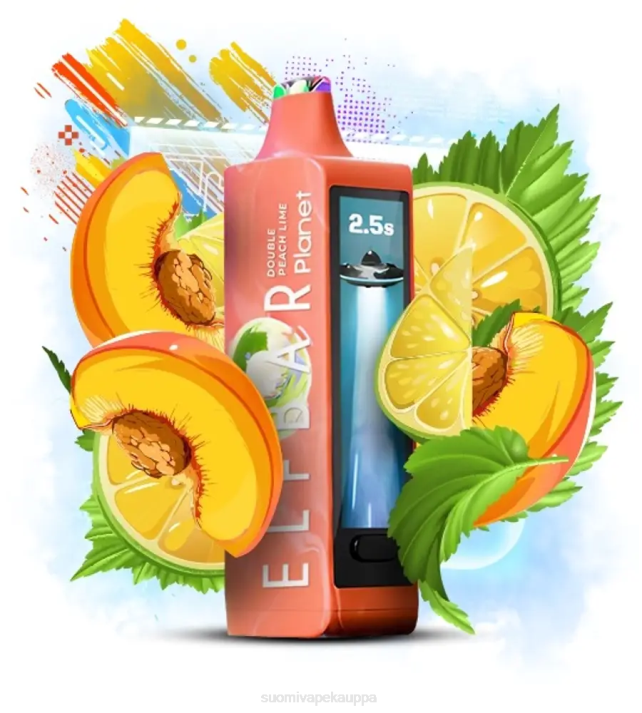 Vape Netistä - Elf Bar Planet 25 000 kaksinkertainen persikka lime 424031