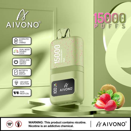 Vape Netistä - mansikka kiivi Aivono AIM magic 15 000 0B8L63