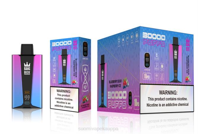 Vape Suomi - Bang Box 30 000 puhalluksen älynäyttö TZ4V81 mustikkahapan vadelmajää