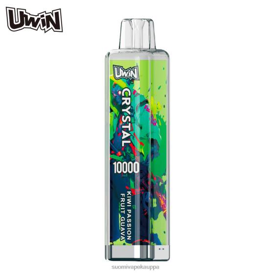 Vape Suomi - kiivi passionhedelmä guava UWIN CRYSTAL 10 000 kertakäyttöistä höyryä 0B8L373
