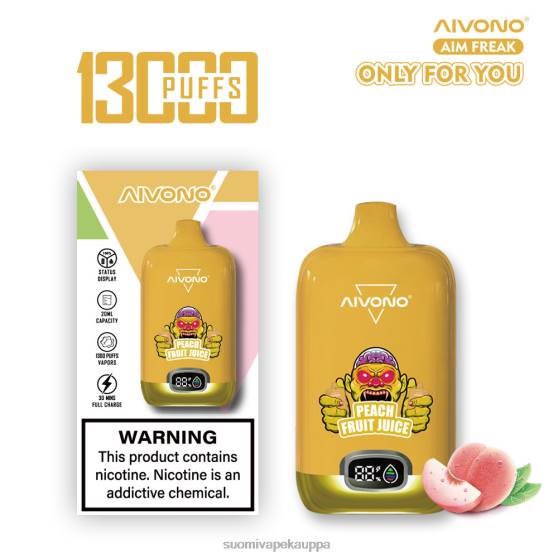 Vape Suomi - persikka hedelmämehu Aivono AIM FREAK 13 000 0B8L245