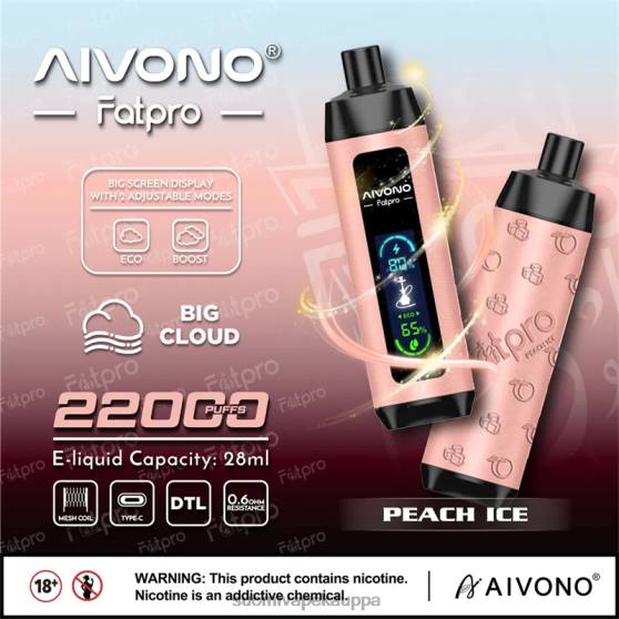 Vape Suomi - persikkajäätä Aivono Fatpro 22000 0B8L5