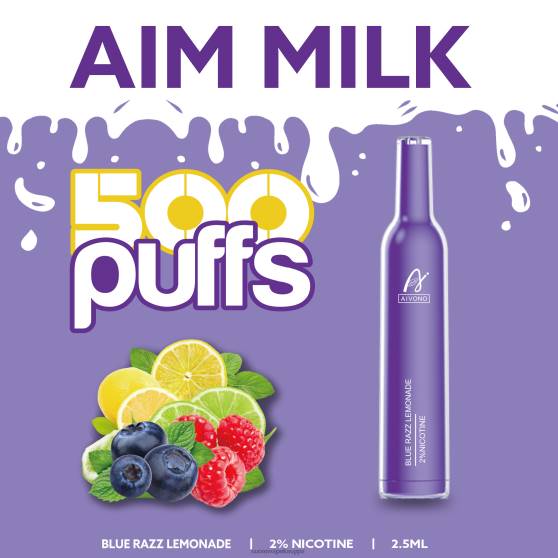 Vape Kauppa - sininen razz-limonadi Aivono AIM MILK 500 0B8L264