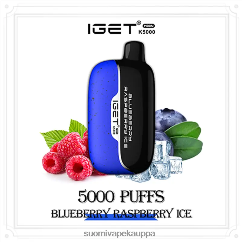 Vape Box - mustikka vadelma jää IGET Moon k5000 4422803