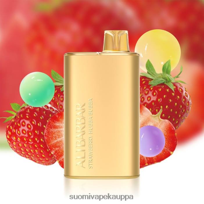 Vape Kauppa - Alibarbar Rich 8000 kertakäyttöinen vape mansikka hubba bubba 4FZ612