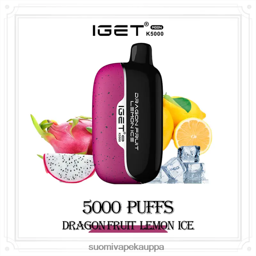 Vape Kauppa - lohikäärmehedelmä sitruunajää IGET Moon k5000 44228020