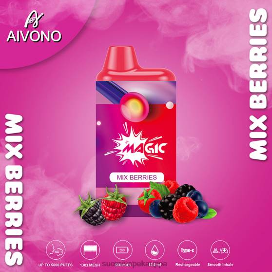 Vape Kauppa - sekoita marjoja Aivono AIM MAGIC 5800 mouth box savuke 0B8L100