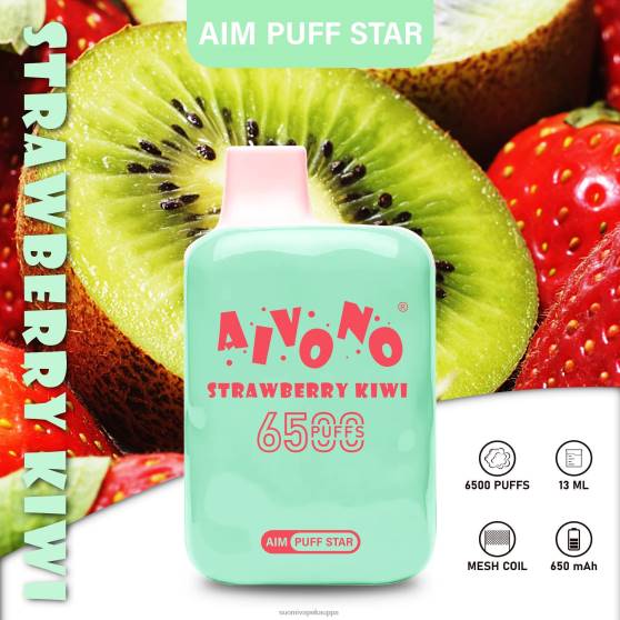 Vape Nesteet - mansikka kiivi Aivono AIM PUFF STAR 6500 0B8L294