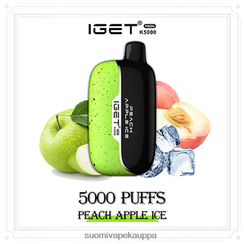 Vape Nesteet - persikka-omenajäätelöä IGET Moon k5000 4422807
