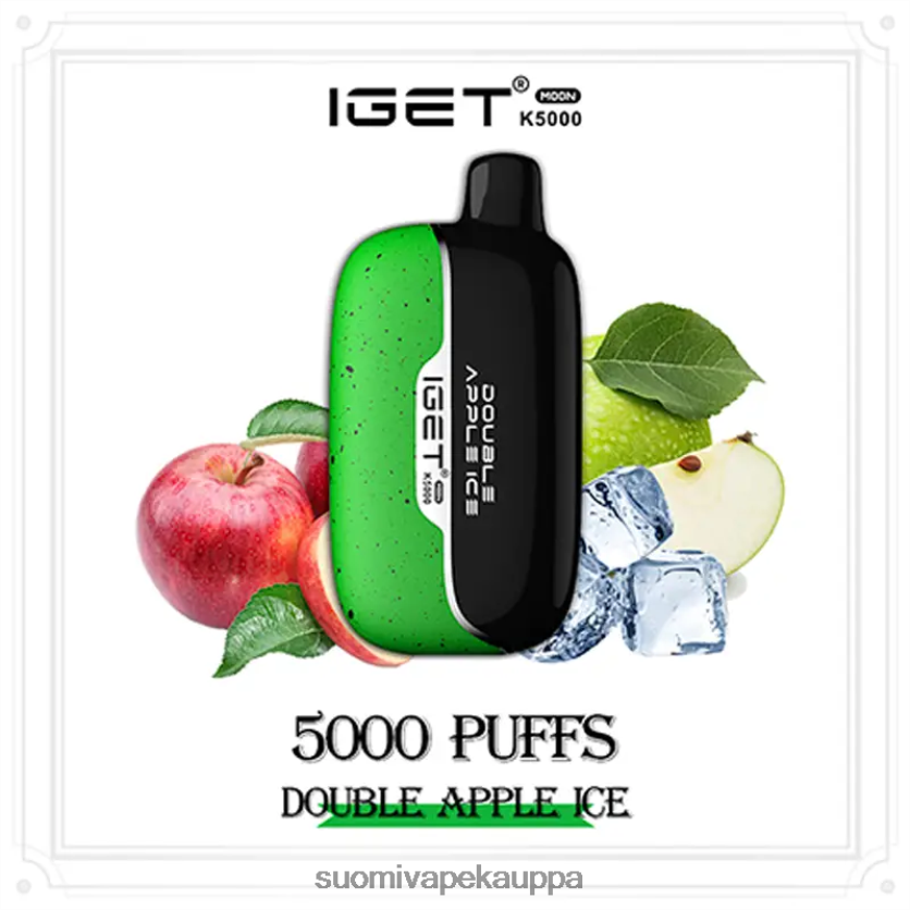 Vape Netistä - kaksinkertainen omenajää IGET Moon k5000 44228019