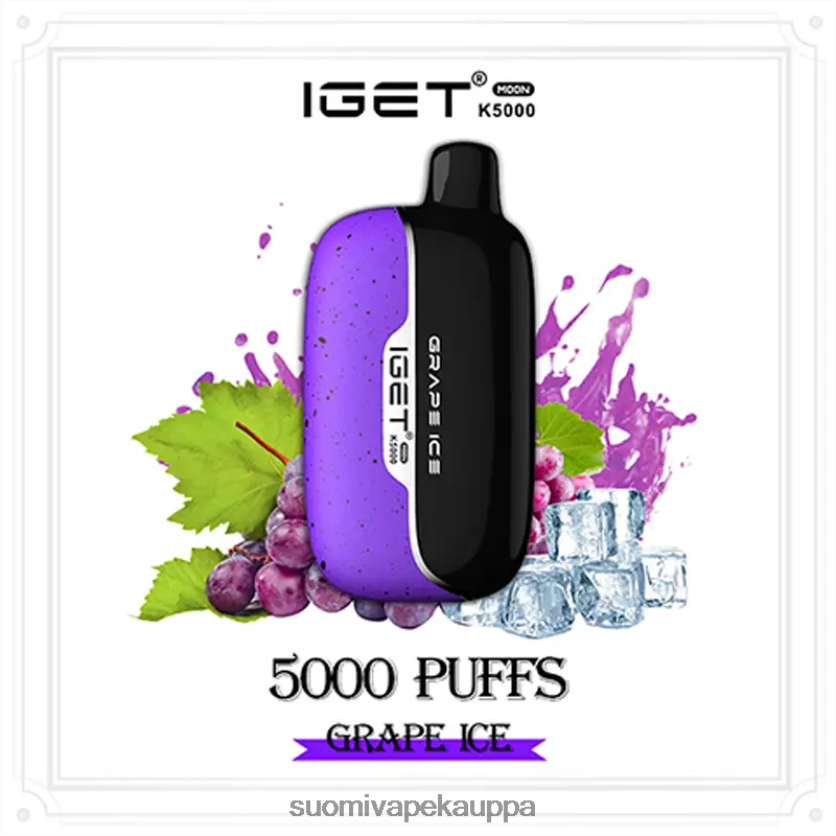 Vape Netistä - rypäleen jäätä IGET Moon k5000 4422804
