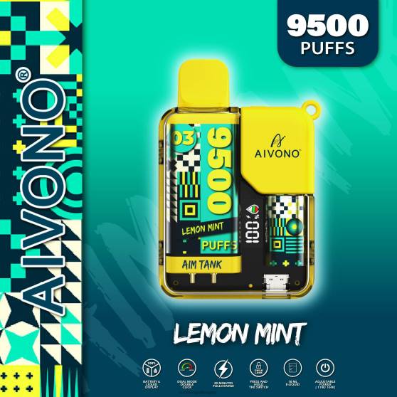 Vape Netistä - sitruuna minttu Aivono AIM TANK 9500 0B8L35
