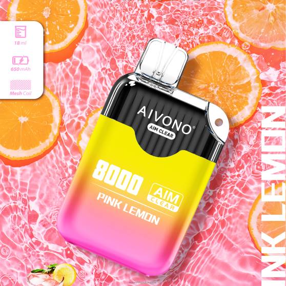 Vape Netistä - vaaleanpunainen sitruuna Aivono AIM CLEAR 8000 0B8L211