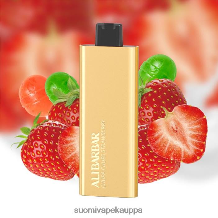 Vape Suomi - Alibarbar Pandora 7000 kertakäyttöinen vape chupa chups mansikka 4FZ653