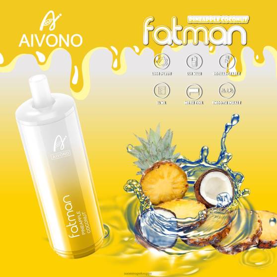 Vape Suomi - ananas kookos Aivono FATMAN 6800 0B8L29