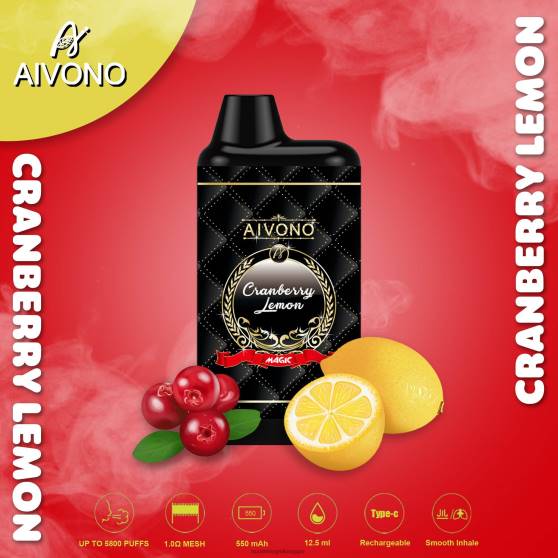 Vape Suomi - karpalo sitruuna Aivono AIM MAGIC 5800 mouth box savuke 0B8L89