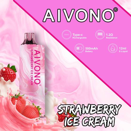 Vape Suomi - mansikkajäätelöä Aivono AIM GUN 7000 0B8L105