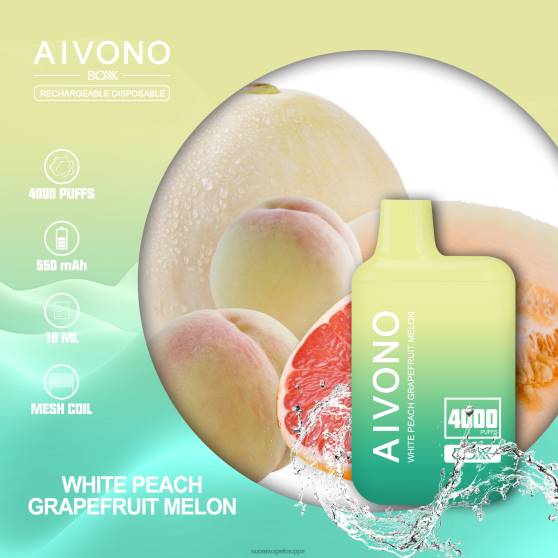 Vape Kauppa - valkoinen persikka greippi meloni Aivono AIM BOXX 4000 0B8L224