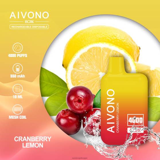 Vape Nesteet - karpalo sitruuna Aivono AIM BOXX 4000 0B8L218