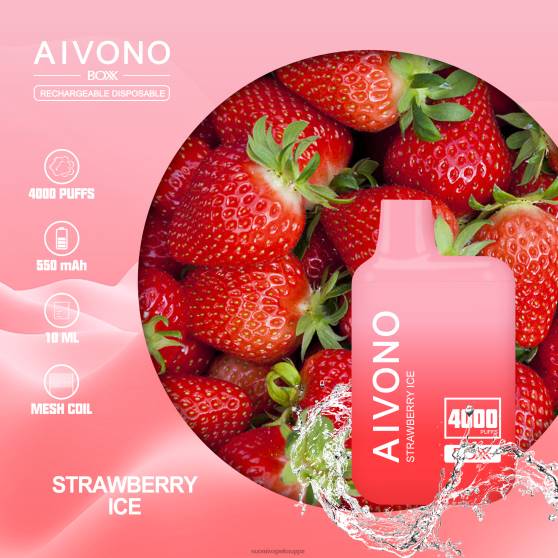 Vape Nesteet - mansikka jäätä Aivono AIM BOXX 4000 0B8L226
