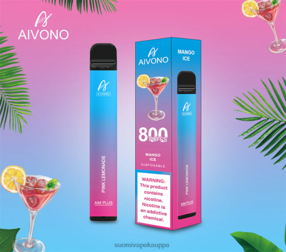 Vape Netistä - vaaleanpunainen limonadi Aivono AIM PLUS 800 0B8L191