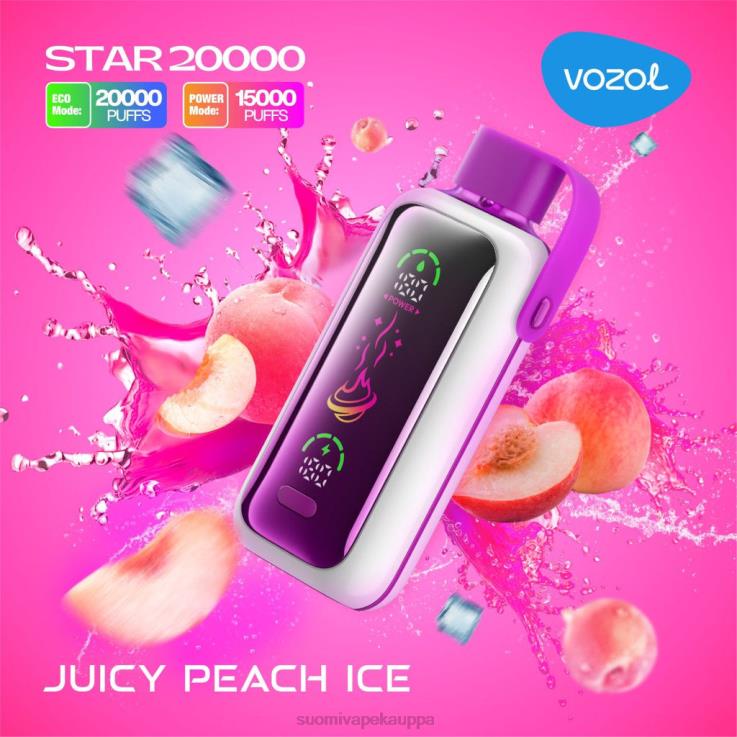 Vape Kauppa - mehukas persikkajää VOZOL STAR 20 000 Z006D10