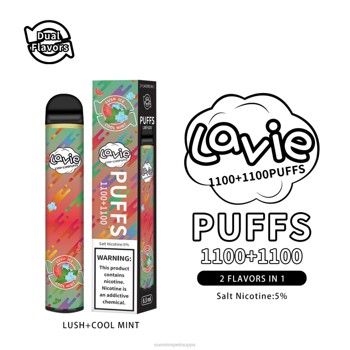Vape Nesteet - rehevä/viileä minttu 8D4V294 LAVIE BAR Switch 2200 suihketta