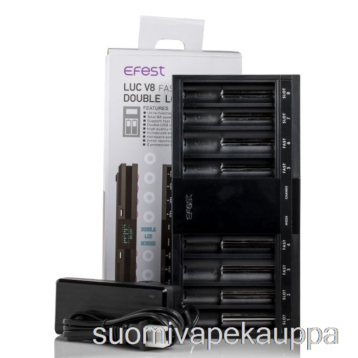 Vape Nesteet Efest Luc V8 Double Lcd -näyttö Nopea Akkulaturi